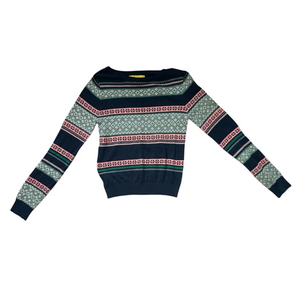 Prince & Fox Women's Sweater - Navy, Pink, Green, and Gray, Size M - Picture 1 of 2